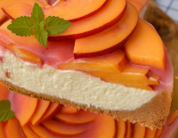 Летний чизкейк с нектаринами к чаю без выпечки