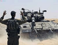 Израильский танк подбит в бою на границе с Газой