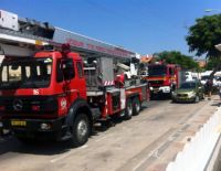 Туристический автобус загорелся на юге Израиля