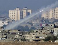 Утренний ракетный обстрел Израиля из Газы