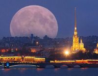 Редкое явление - Суперлуна (видео)