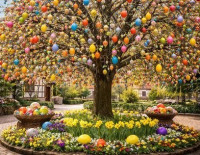 Пасхальное чудо в Германии: 10 тысяч яиц на одном дереве